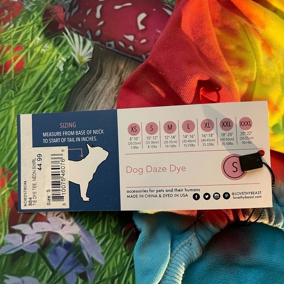 Tie-Dye Dog Tee by LoveThyBeast, Size Small, NWT - Picture 8 of 10